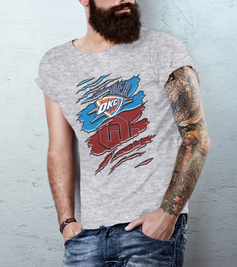 Okc Thunder Ou Logo Rah 126 T-Shirt