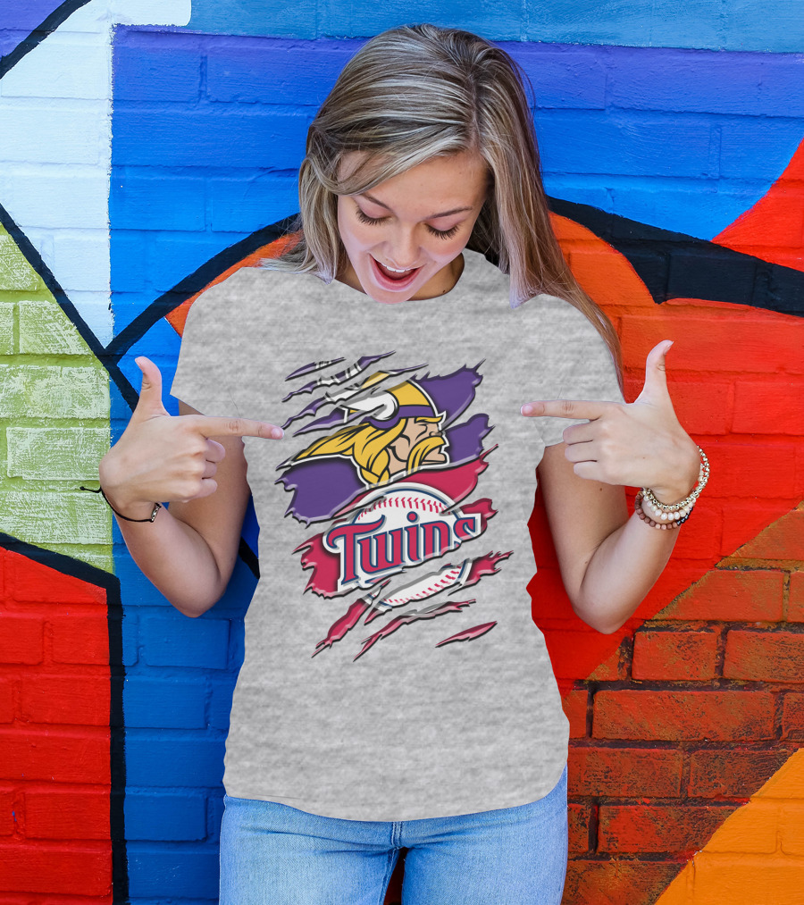 Minnesota Vikings Minnesota Twins Crossover Rah 135 T-Shirt