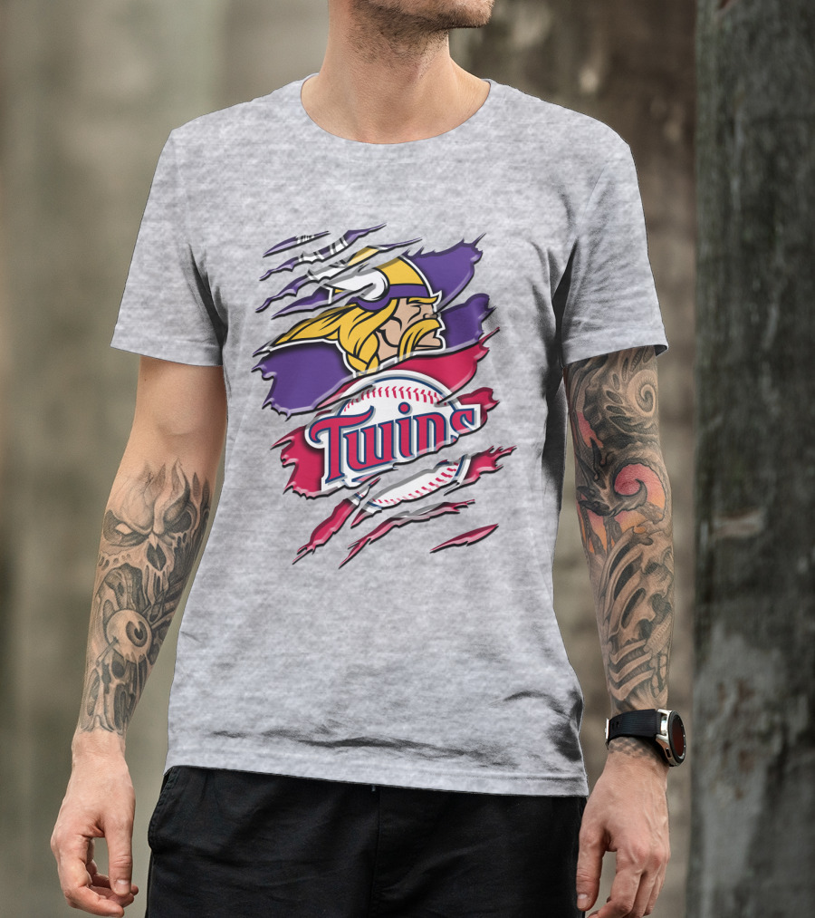 Minnesota Vikings Minnesota Twins Crossover Rah 135 T-Shirt