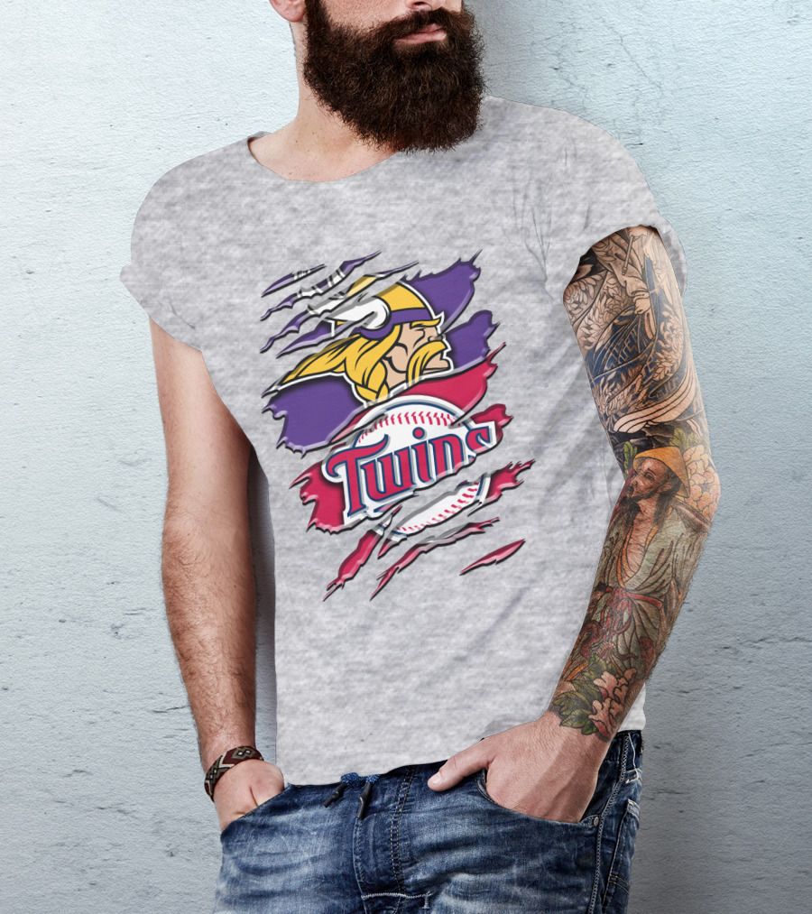 Minnesota Vikings Minnesota Twins Crossover Rah 135 T-Shirt