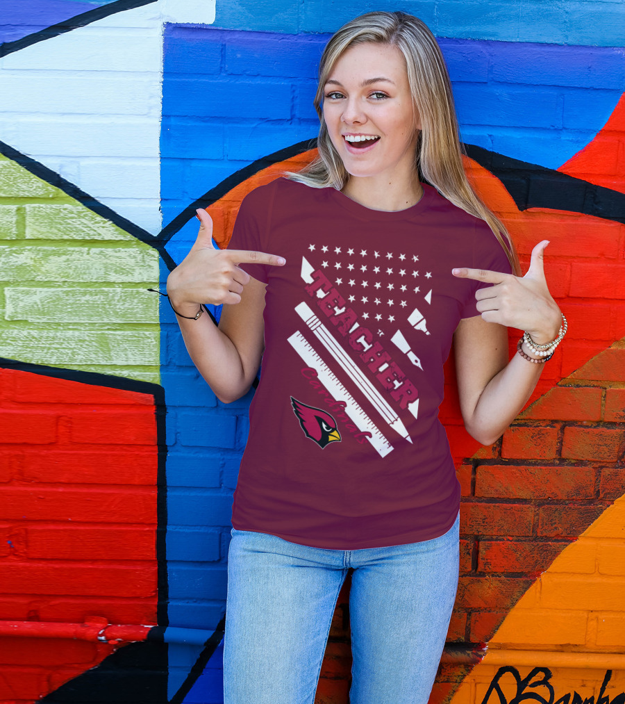Arizona Cardinals Teacher Stars And Tools T-Shirt