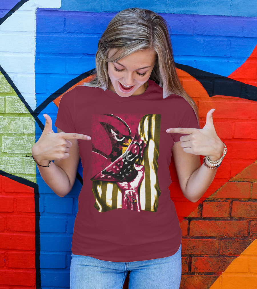 Arizona Cardinals Bold Patriotic Flag T-Shirt