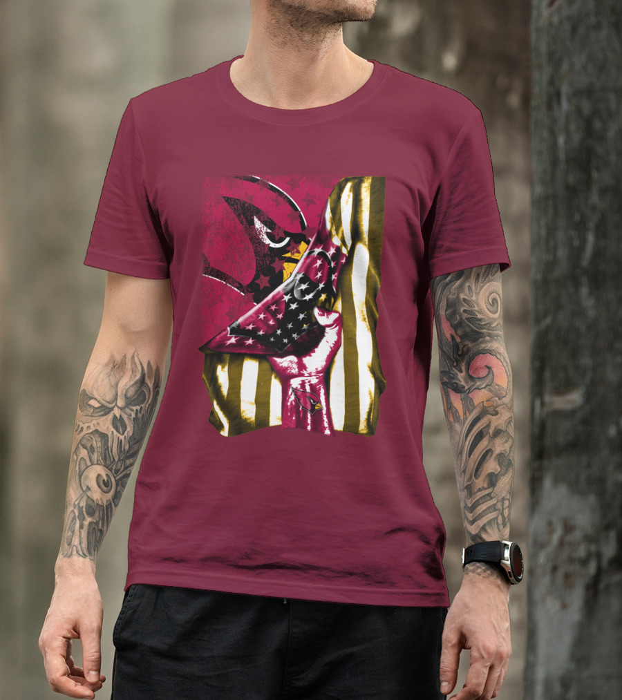 Arizona Cardinals Bold Patriotic Flag T-Shirt