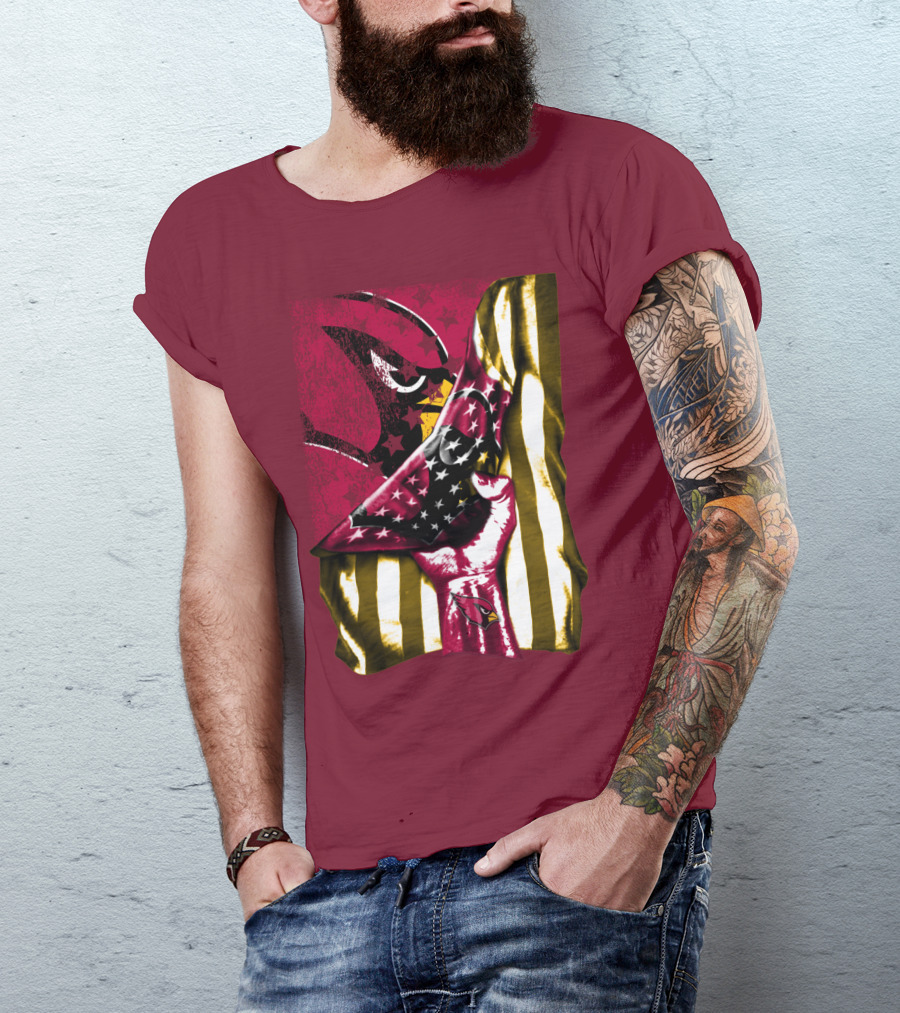 Arizona Cardinals Bold Patriotic Flag T-Shirt