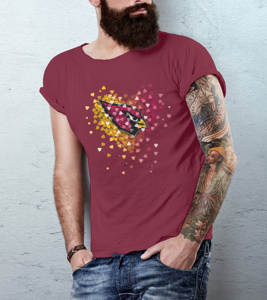 Arizona Cardinals Heart Symbol Burst T-Shirt