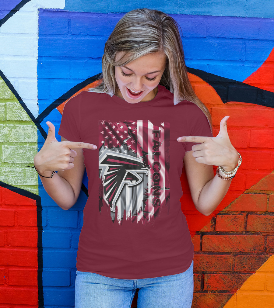 Falcons American Flag Atlanta Falcons T-Shirt