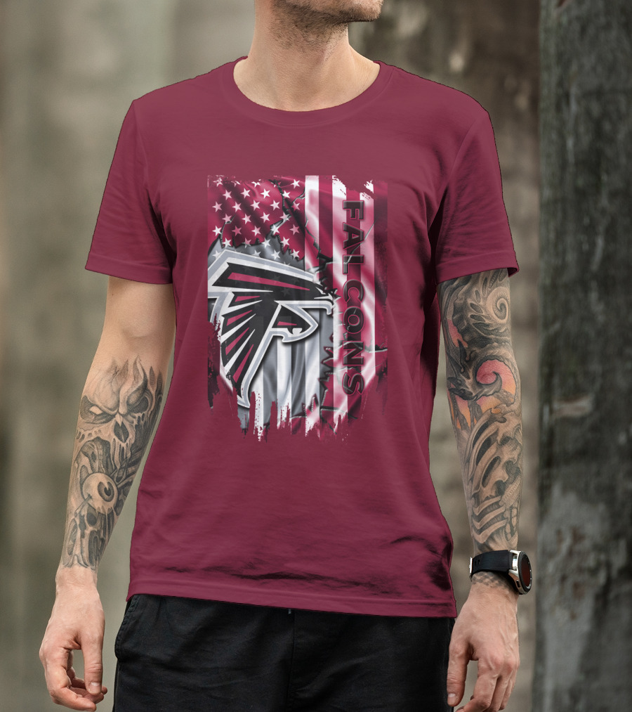 Falcons American Flag Atlanta Falcons T-Shirt