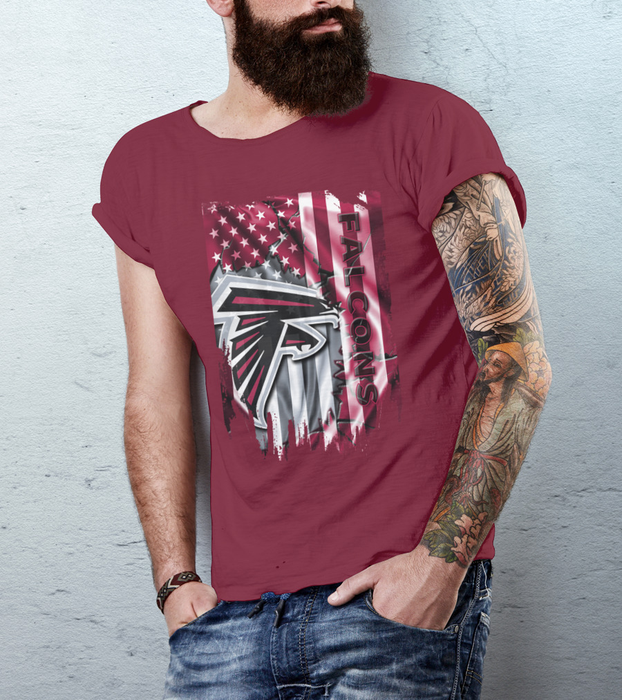 Falcons American Flag Atlanta Falcons T-Shirt