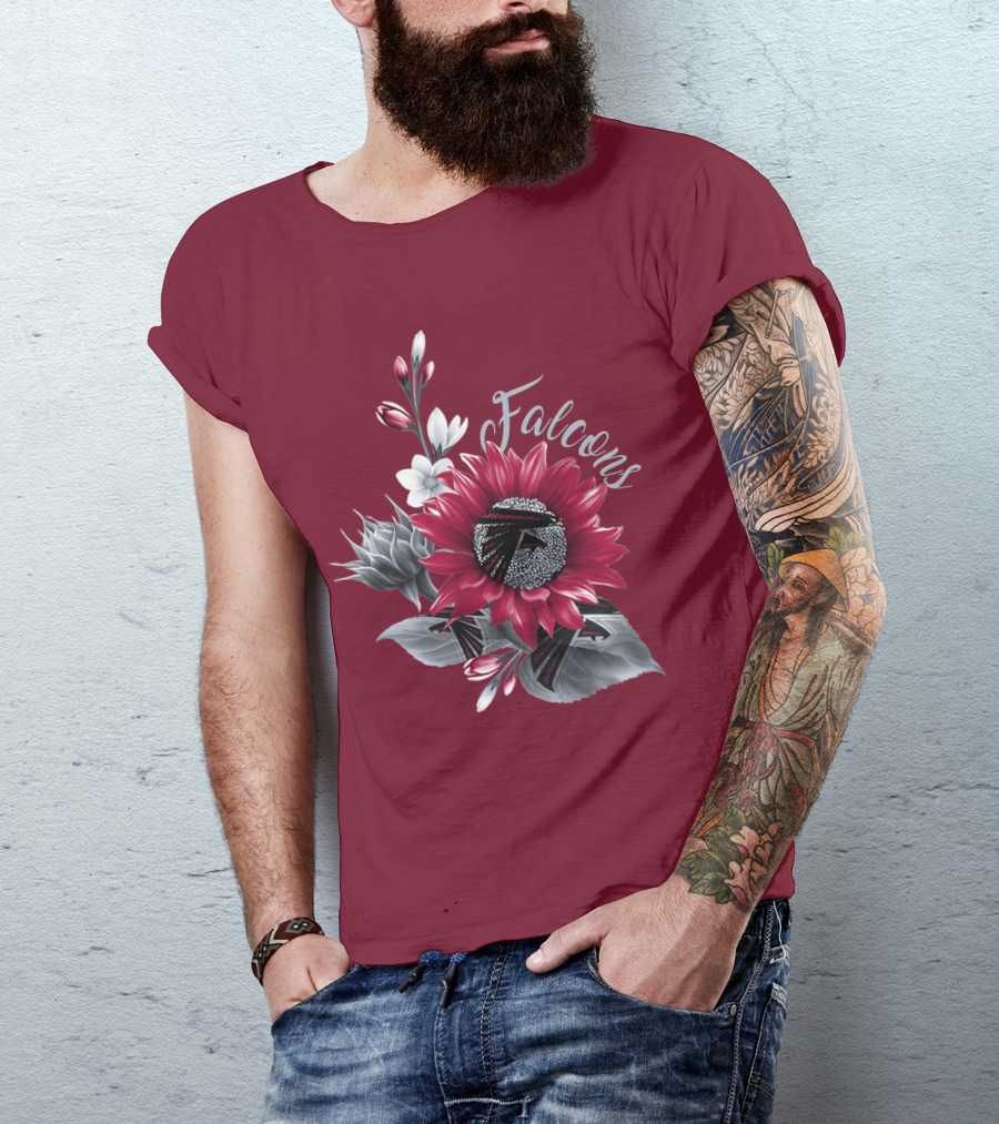 Falcons Floral Atlanta Falcons Logo Blossom T-Shirt