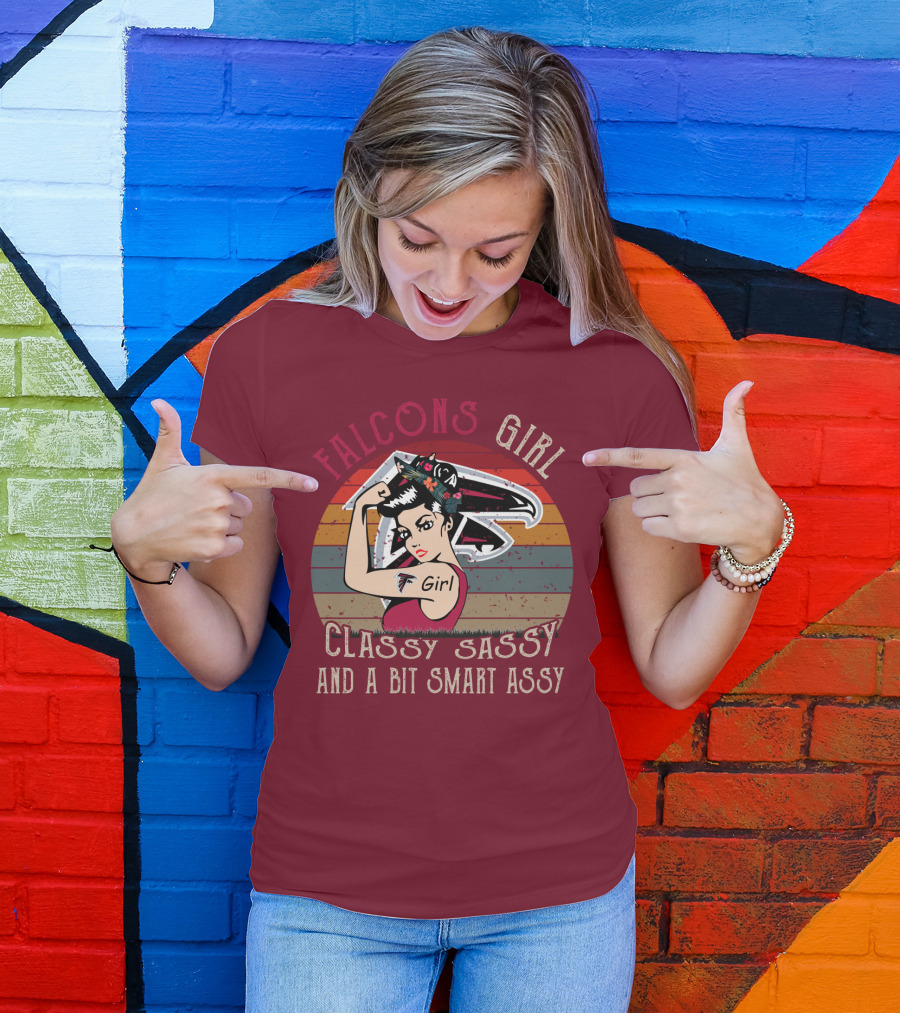 Falcons Girl Classy Sassy And A Bit Smart Assy T-Shirt
