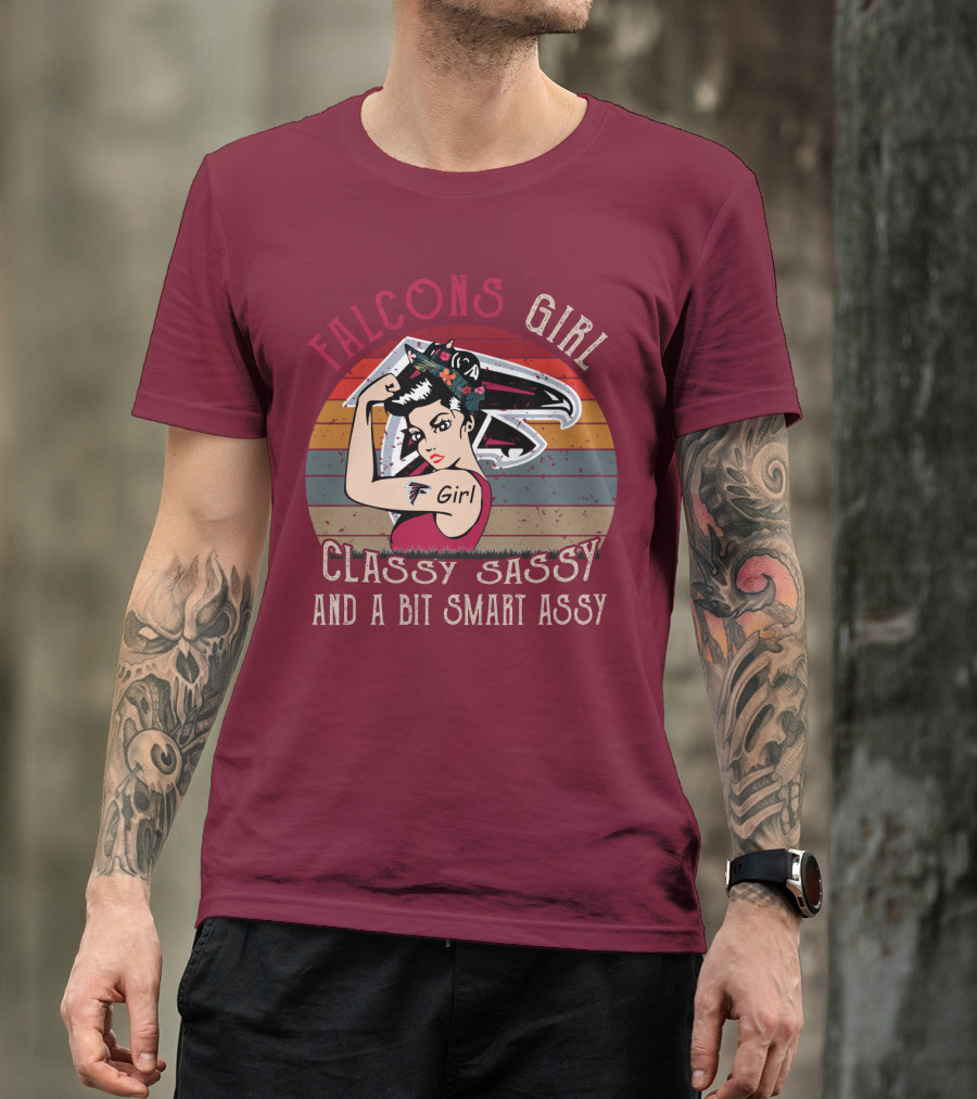 Falcons Girl Classy Sassy And A Bit Smart Assy T-Shirt