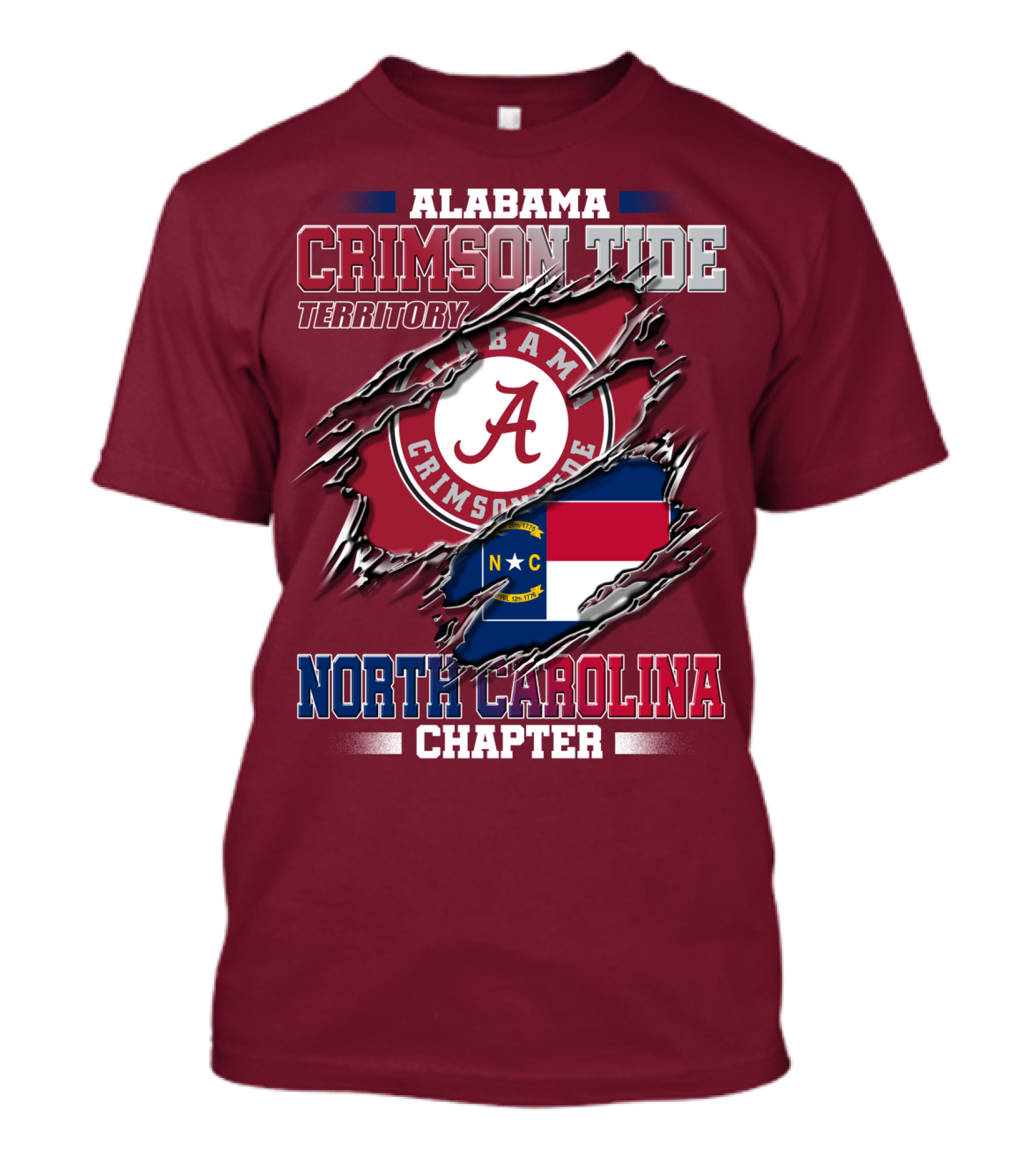 Alabama Crimson Tide Territory North Carolina Chapter T-Shirt
