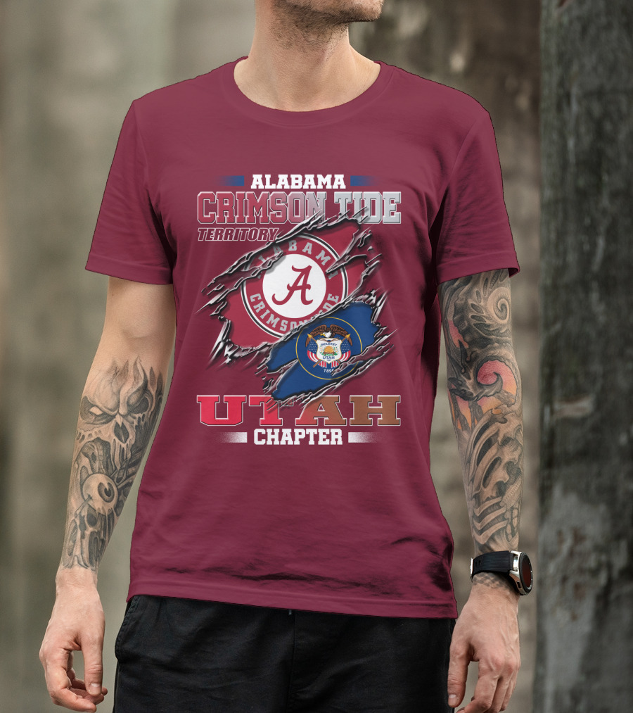 Alabama Crimson Tide Territory Utah Chapter 1896 Seal T-Shirt