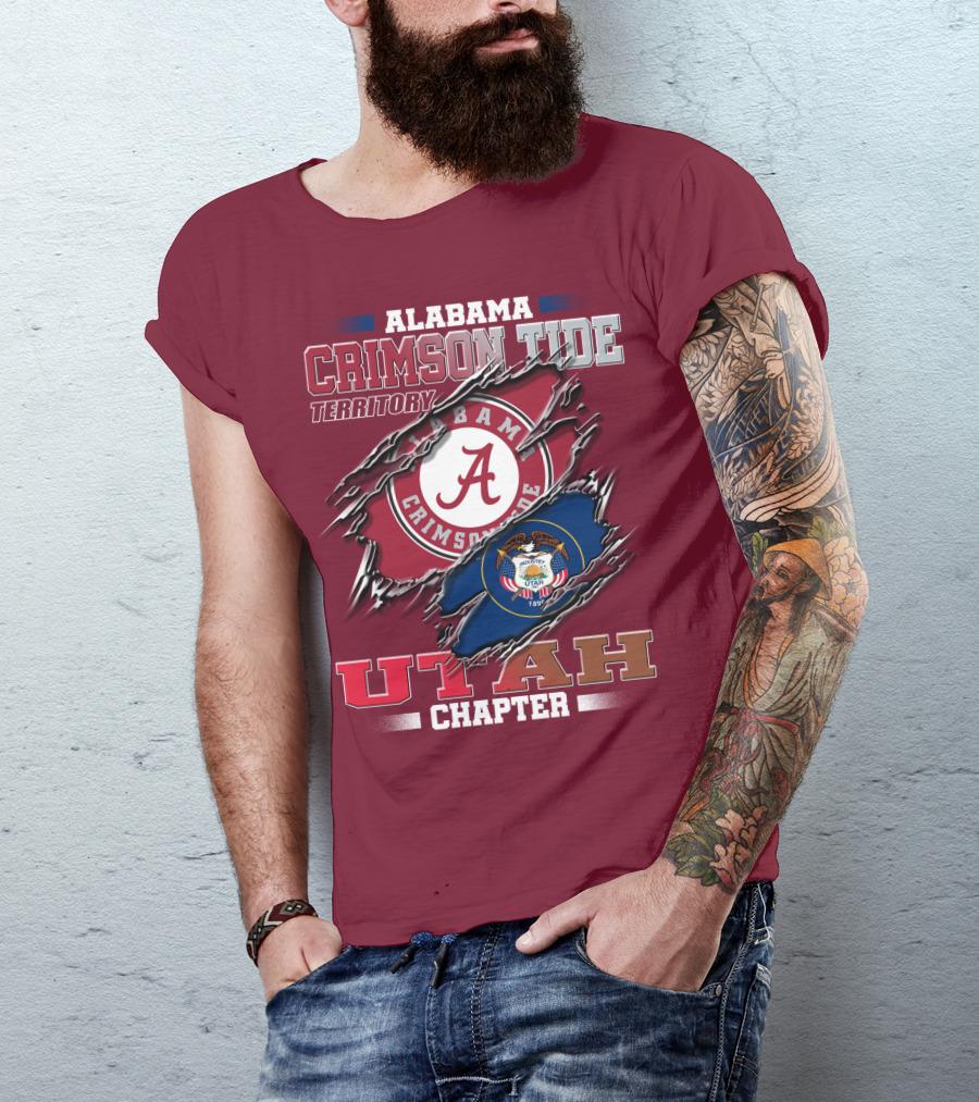 Alabama Crimson Tide Territory Utah Chapter 1896 Seal T-Shirt