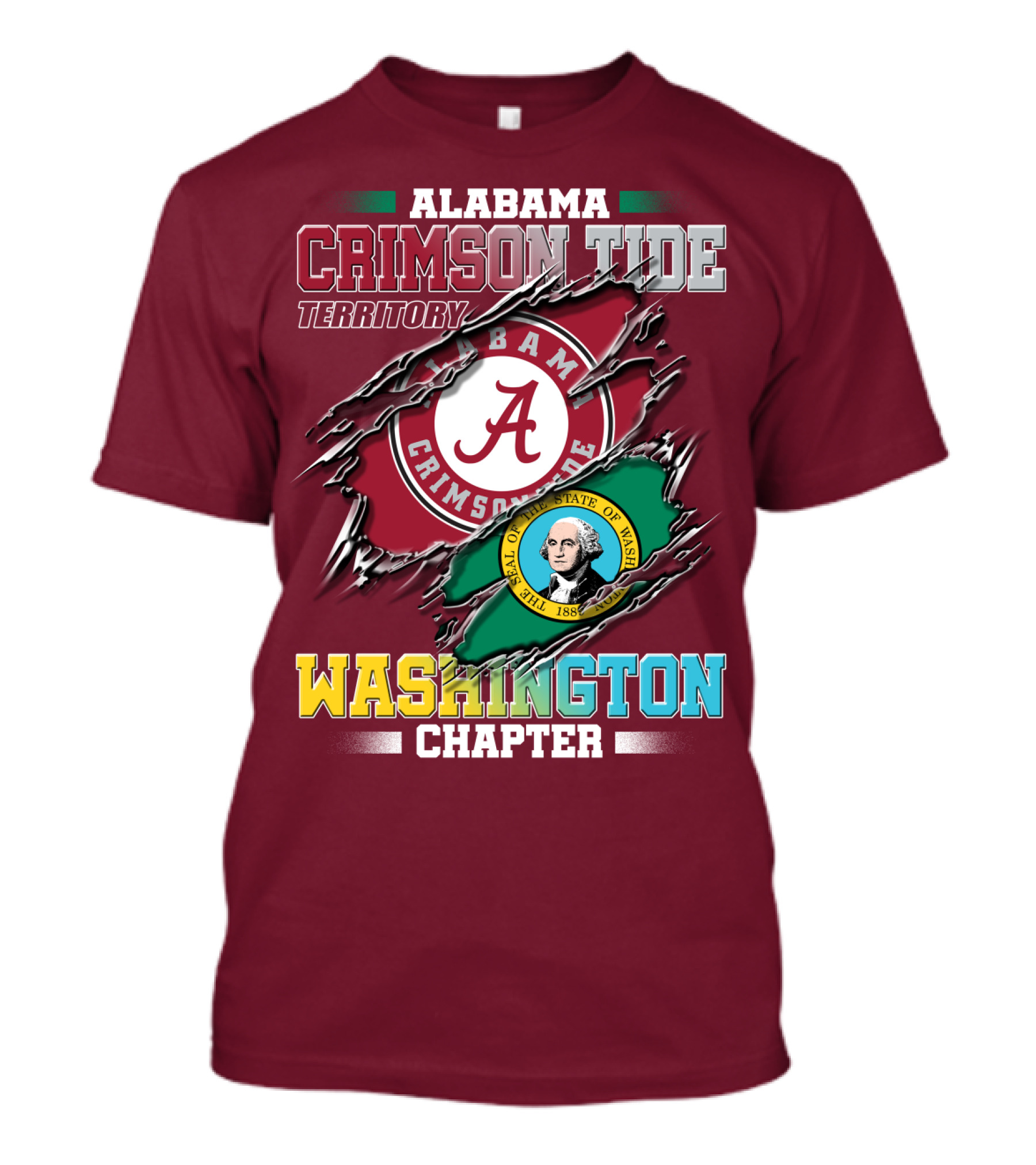 Alabama Crimson Tide Territory Washington Chapter T-Shirt
