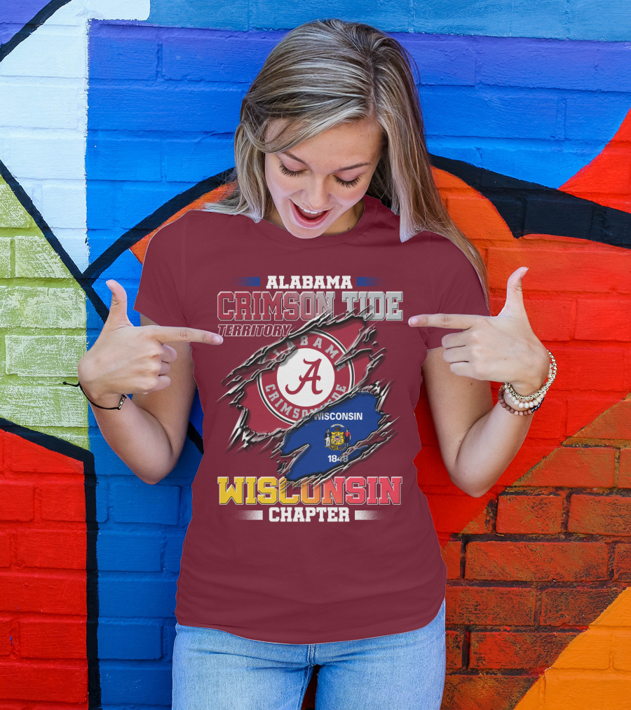 Alabama Crimson Tide Territory Wisconsin Chapter 1848 T-Shirt