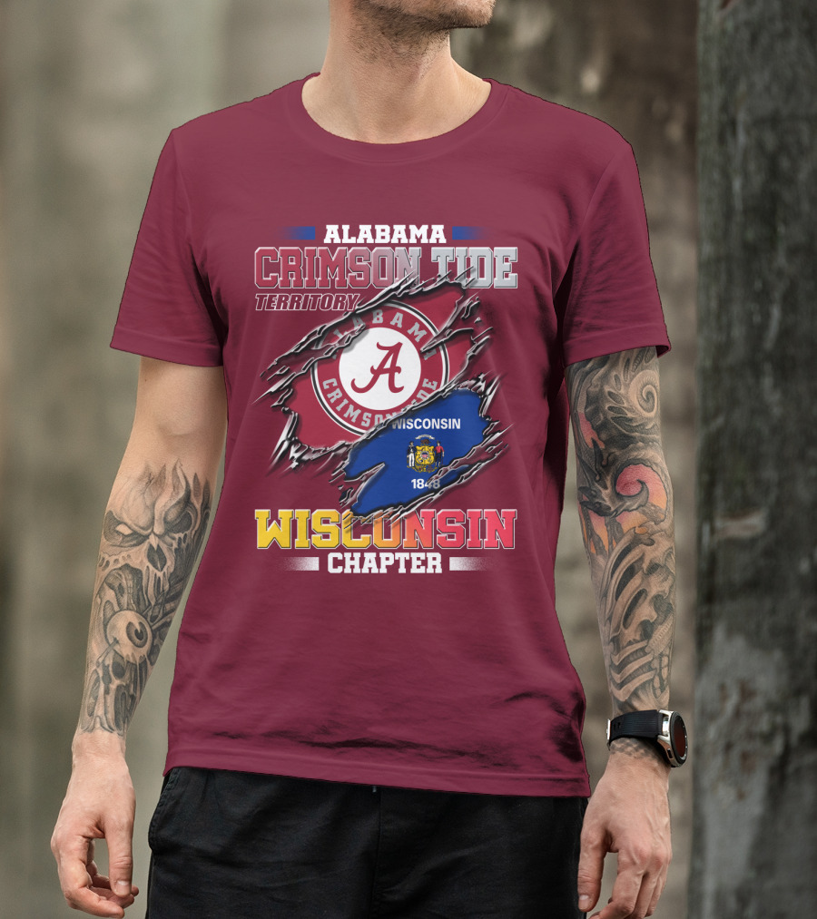 Alabama Crimson Tide Territory Wisconsin Chapter 1848 T-Shirt
