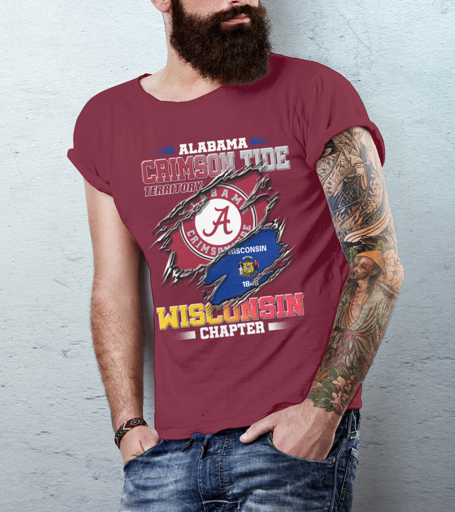 Alabama Crimson Tide Territory Wisconsin Chapter 1848 T-Shirt