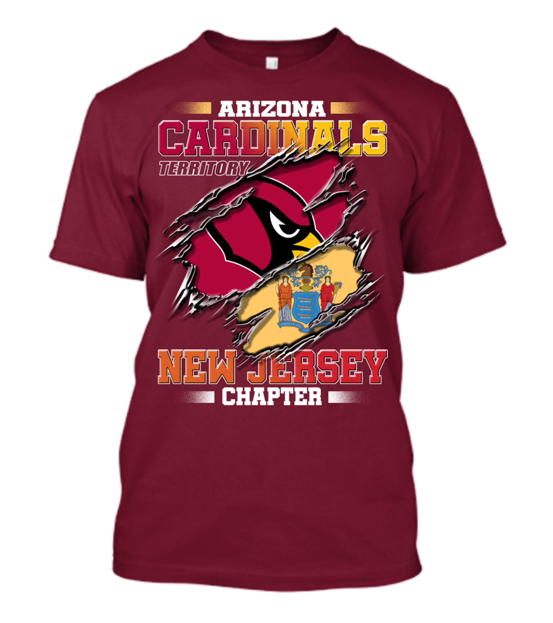 Arizona Cardinals Territory New Jersey Chapter T-Shirt
