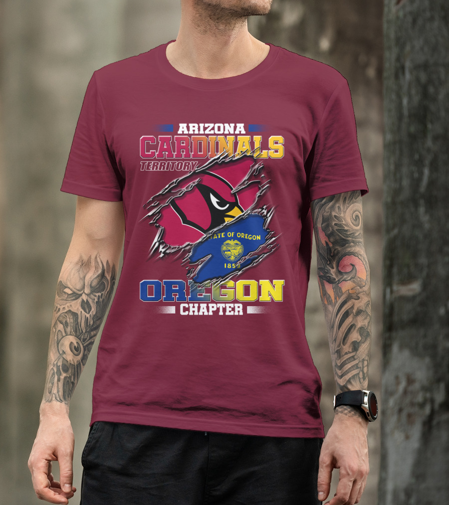 Arizona Cardinals Territory Oregon Chapter State Of Oregon 1859 T-Shirt