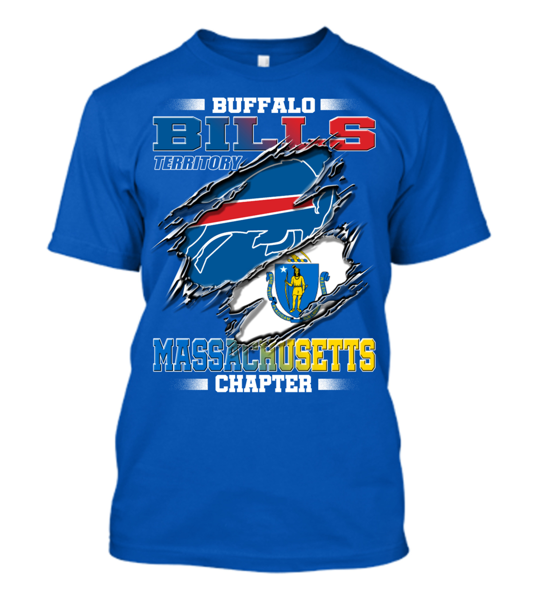 Buffalo Bills Territory Massachusetts Chapter T-Shirt