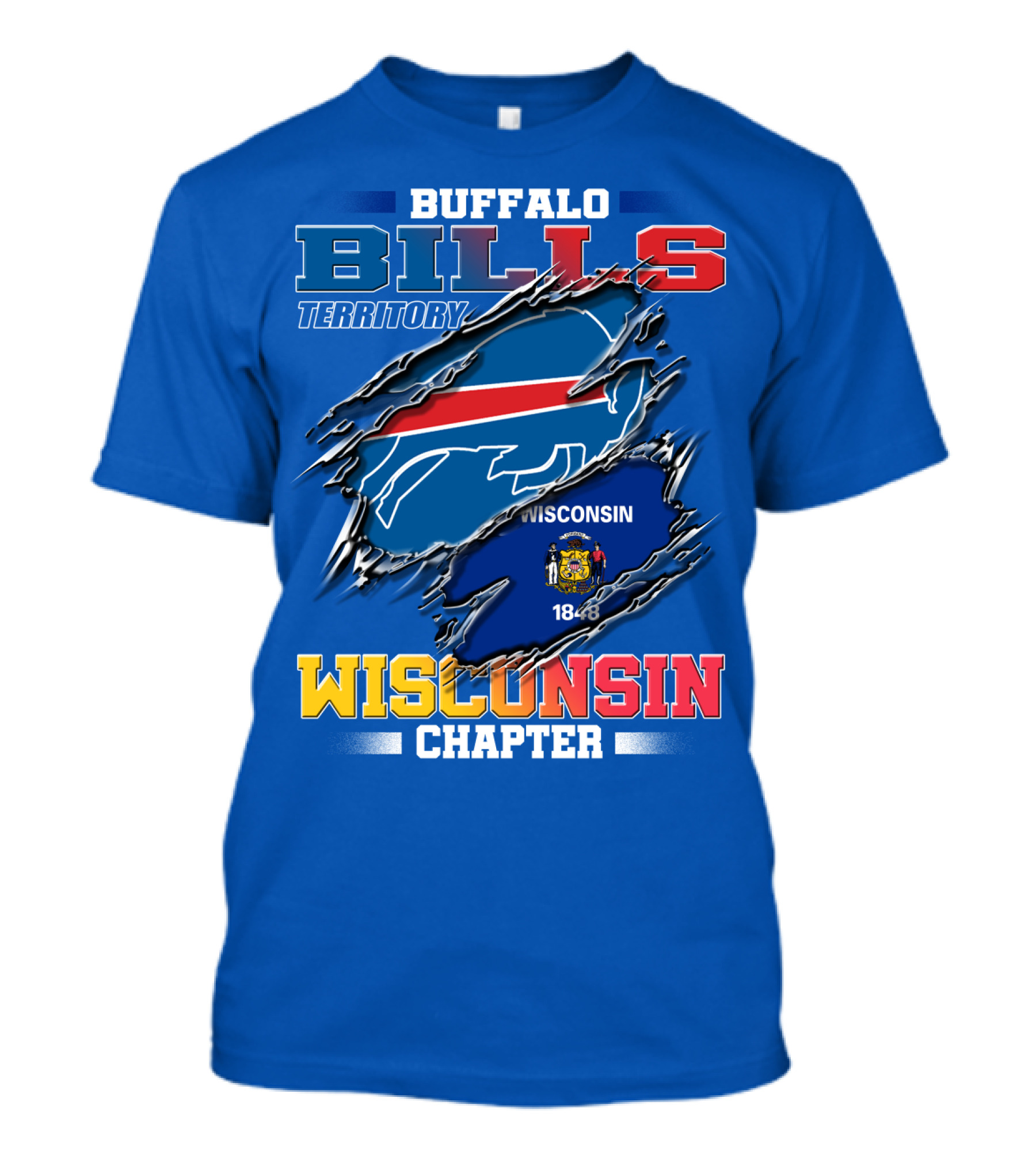 Buffalo Bills Territory Wisconsin Chapter 1848 T-Shirt