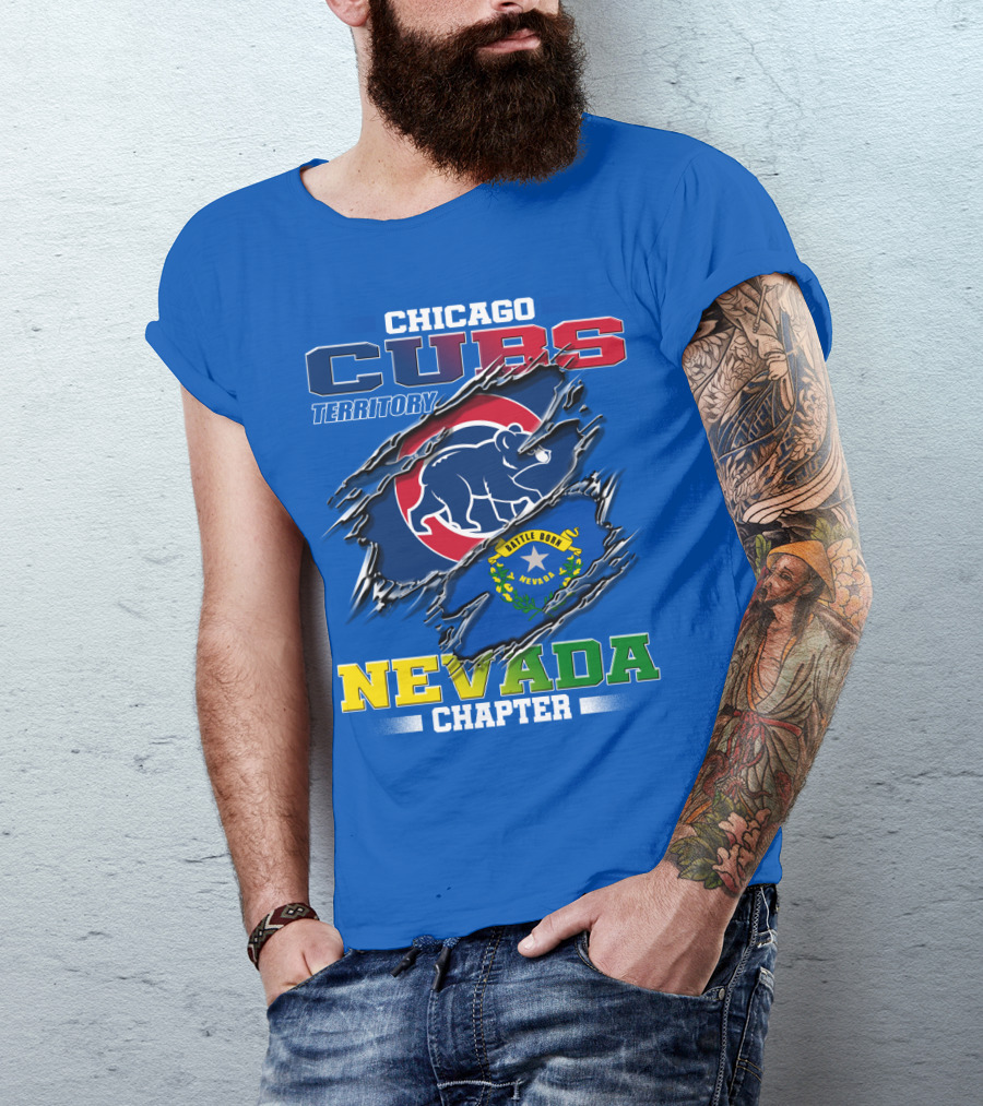 Chicago Cubs Territory Nevada Chapter Battle Born T-Shirt