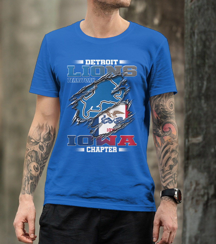 Detroit Lions Territory Iowa Chapter T-Shirt