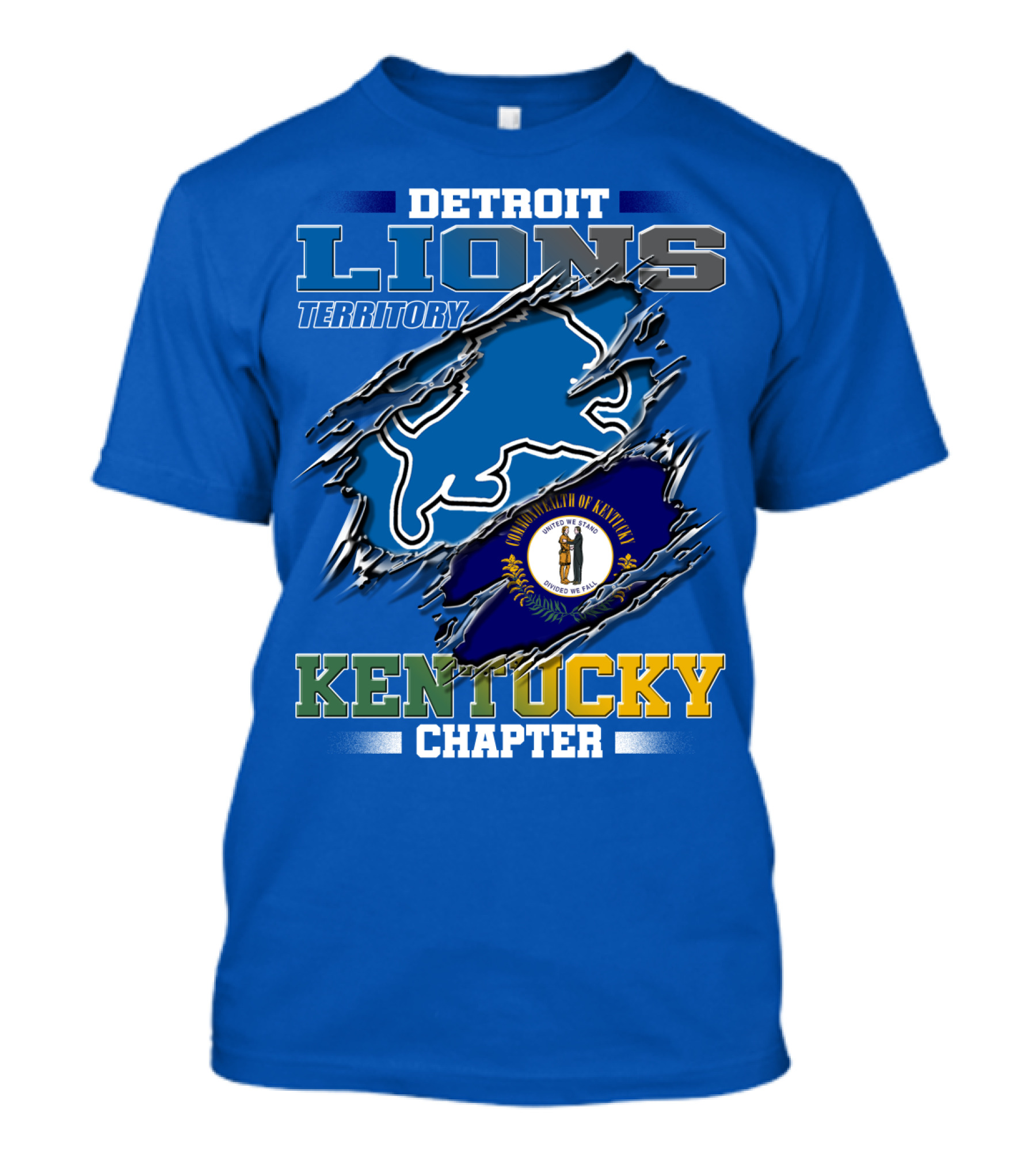 Detroit Lions Territory Kentucky Chapter Commonwealth Of Kentucky T-Shirt