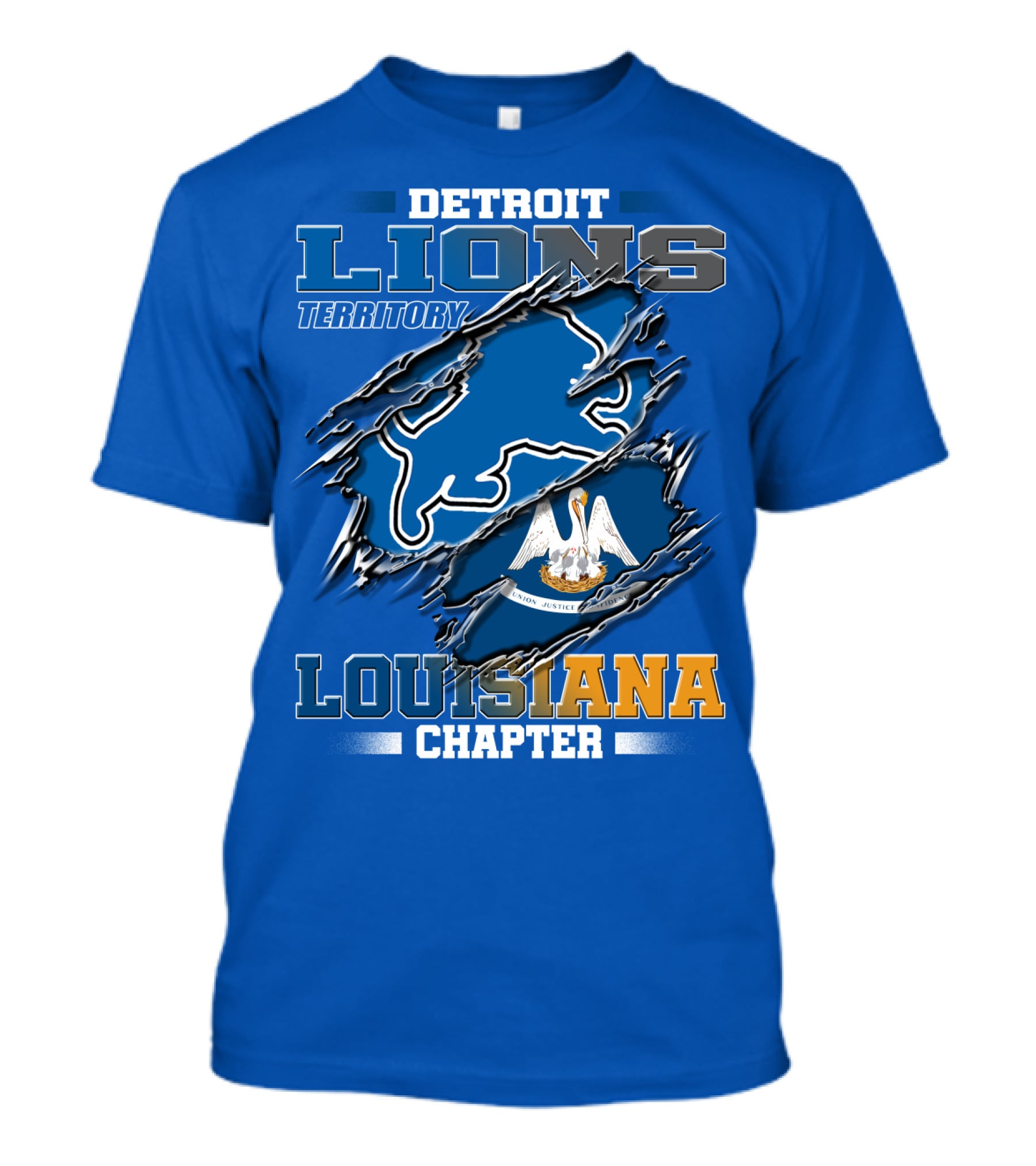 Detroit Lions Territory Louisiana Chapter T-Shirt