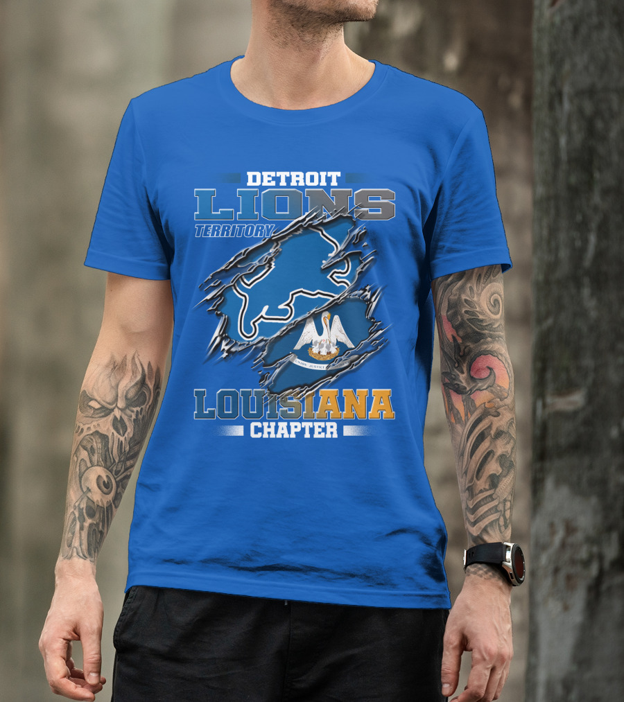 Detroit Lions Territory Louisiana Chapter T-Shirt