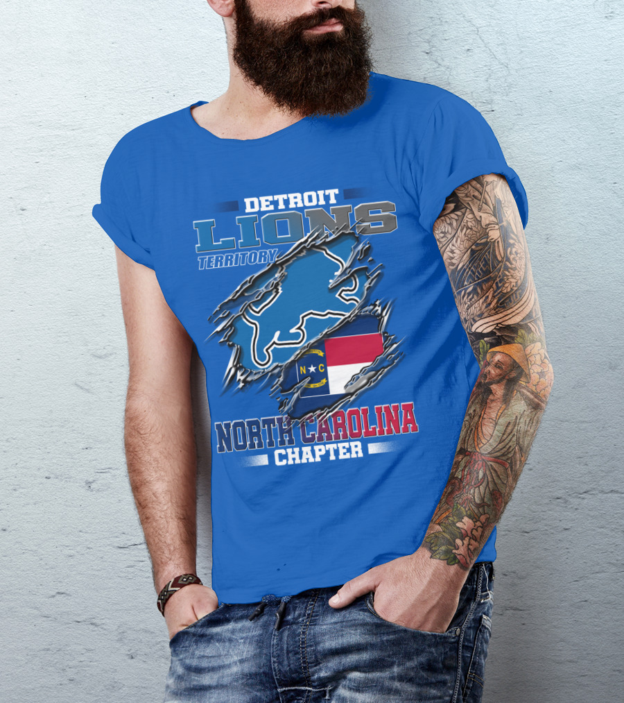 Detroit Lions Territory North Carolina Chapter T-Shirt