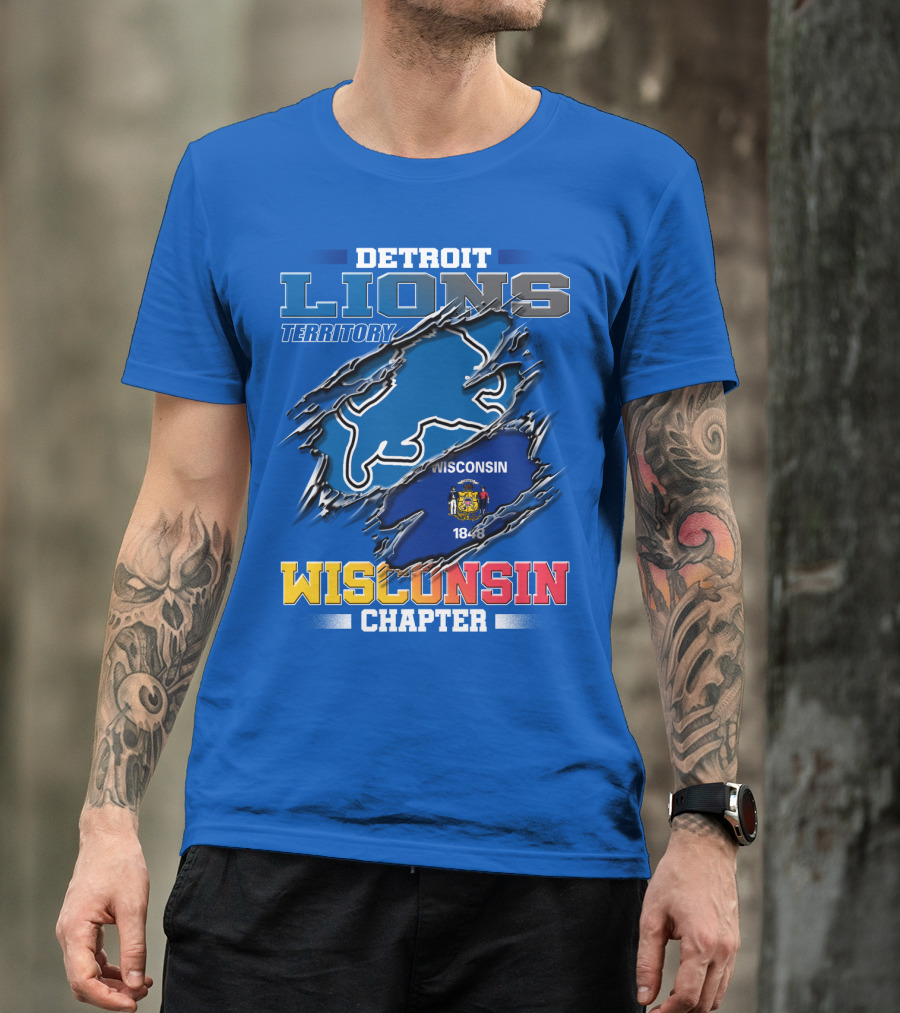 DETROIT LIONS TERRITORY WISCONSIN CHAPTER 1848 T-Shirt