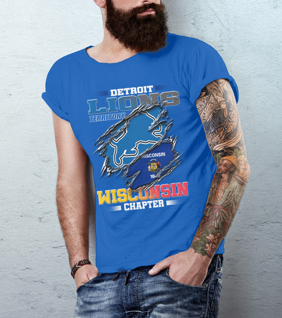 DETROIT LIONS TERRITORY WISCONSIN CHAPTER 1848 T-Shirt