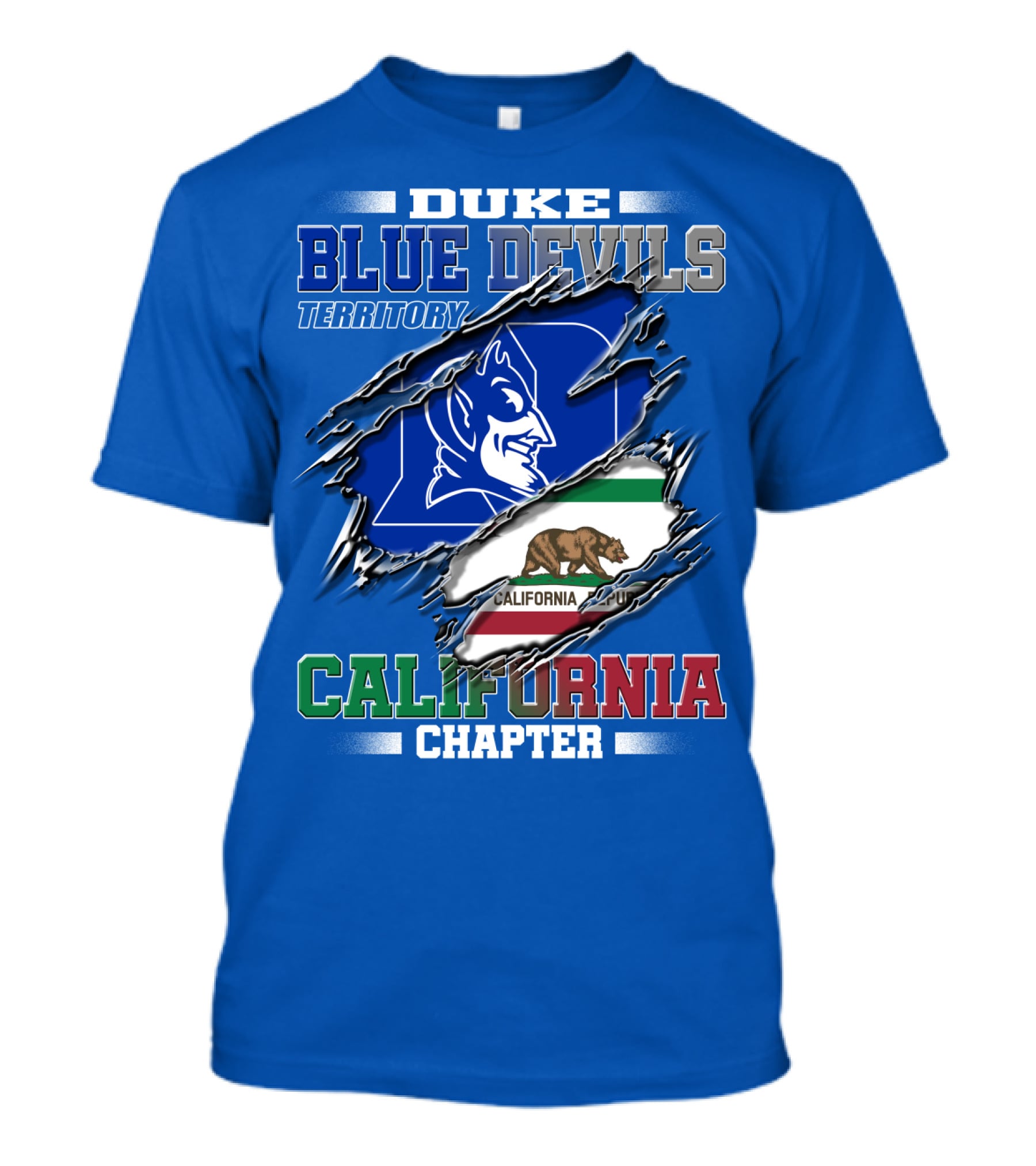 Duke Blue Devils Territory California Chapter T-Shirt