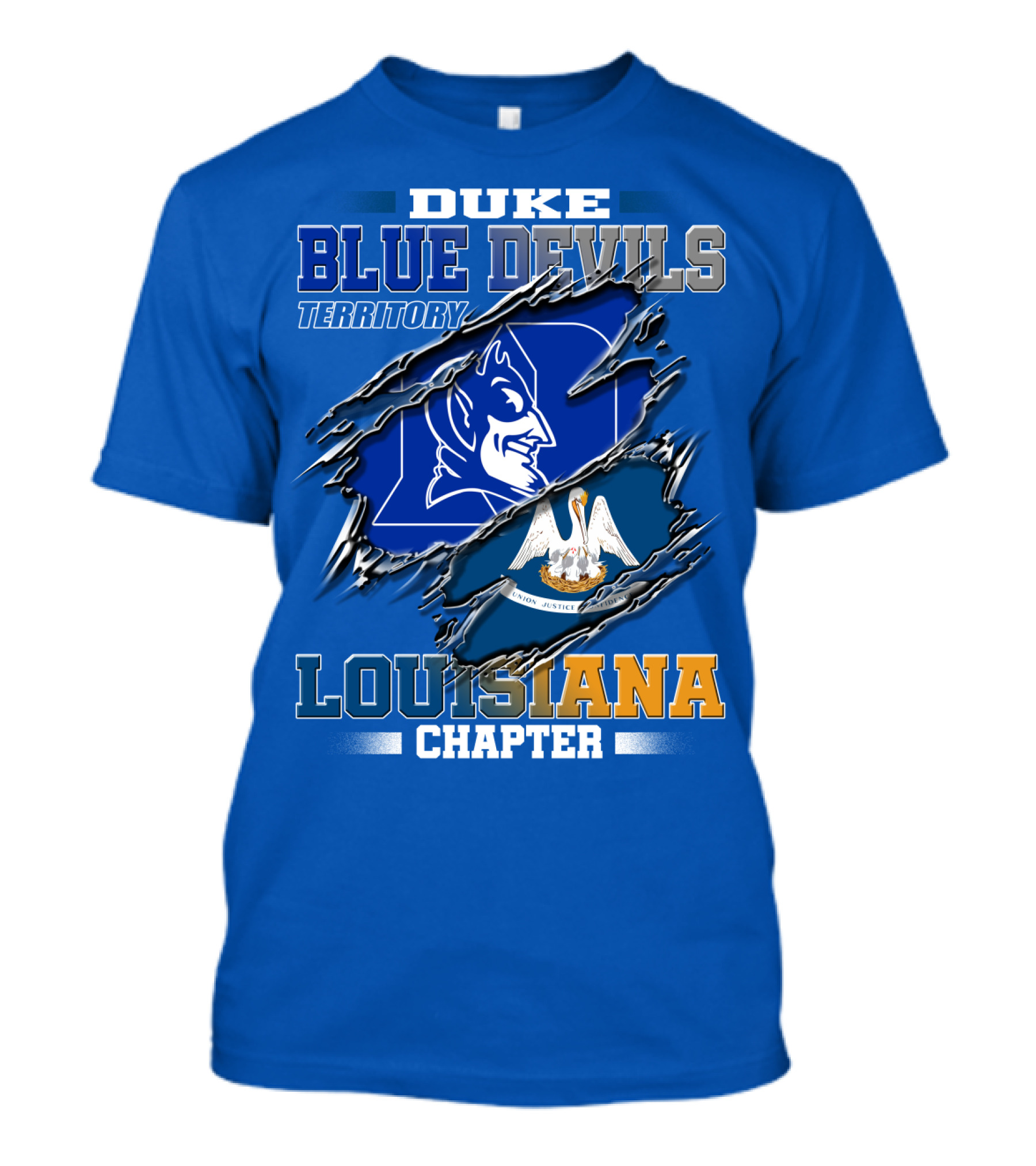 Duke Blue Devils Territory Louisiana Chapter T-Shirt