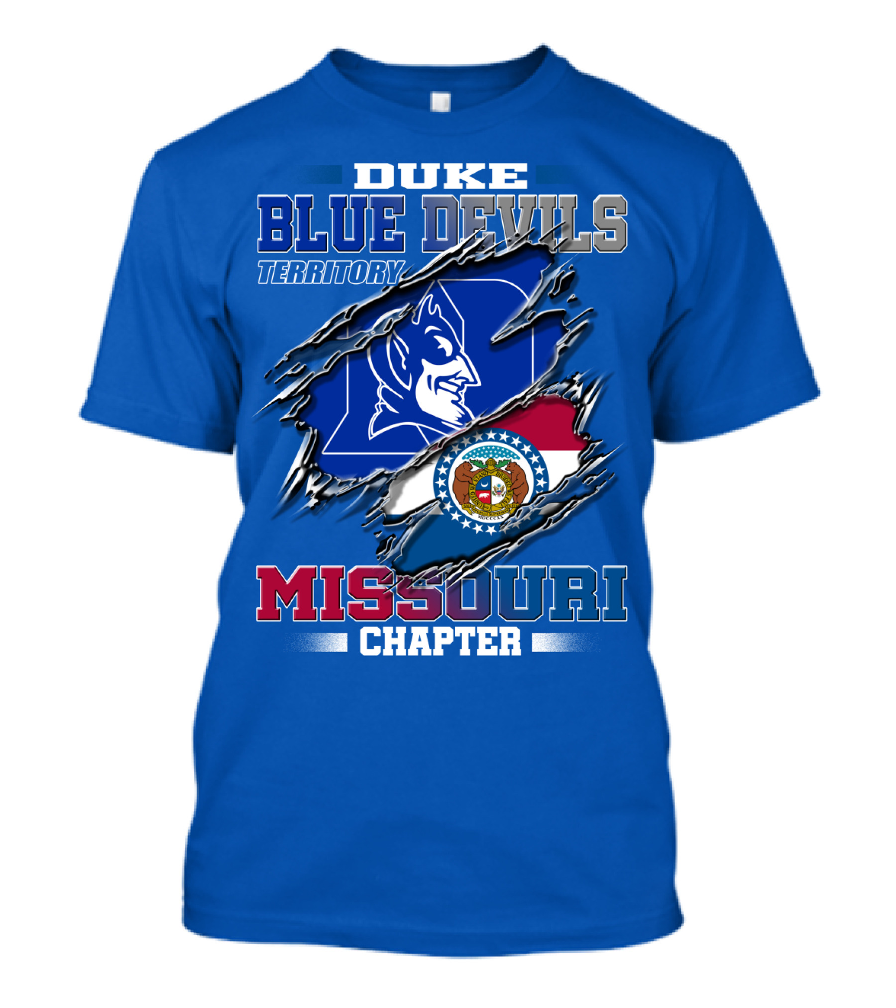 Duke Blue Devils Territory Missouri Chapter T-Shirt
