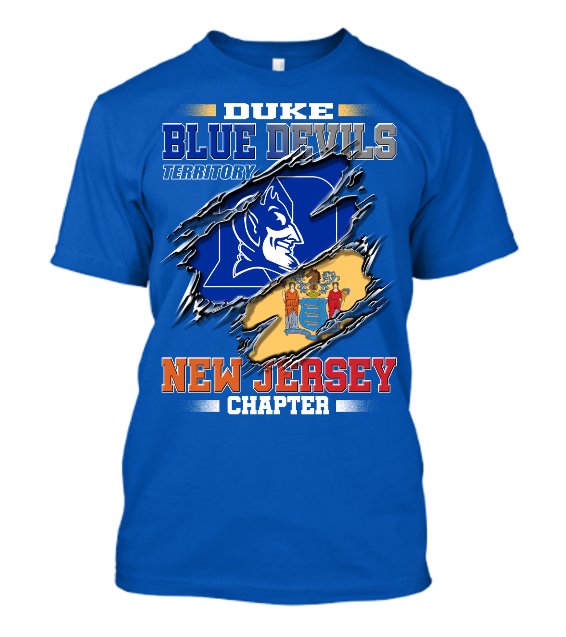 Duke Blue Devils Territory New Jersey Chapter T-Shirt