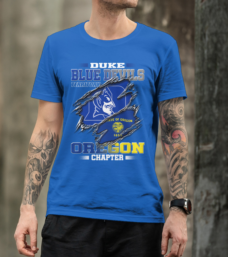 Duke Blue Devils Territory Oregon Chapter State Of Oregon 1859 T-Shirt