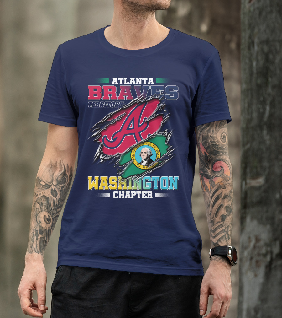 Atlanta Braves Territory Washington Chapter Seal Of The State Of Washington 1889 T-Shirt