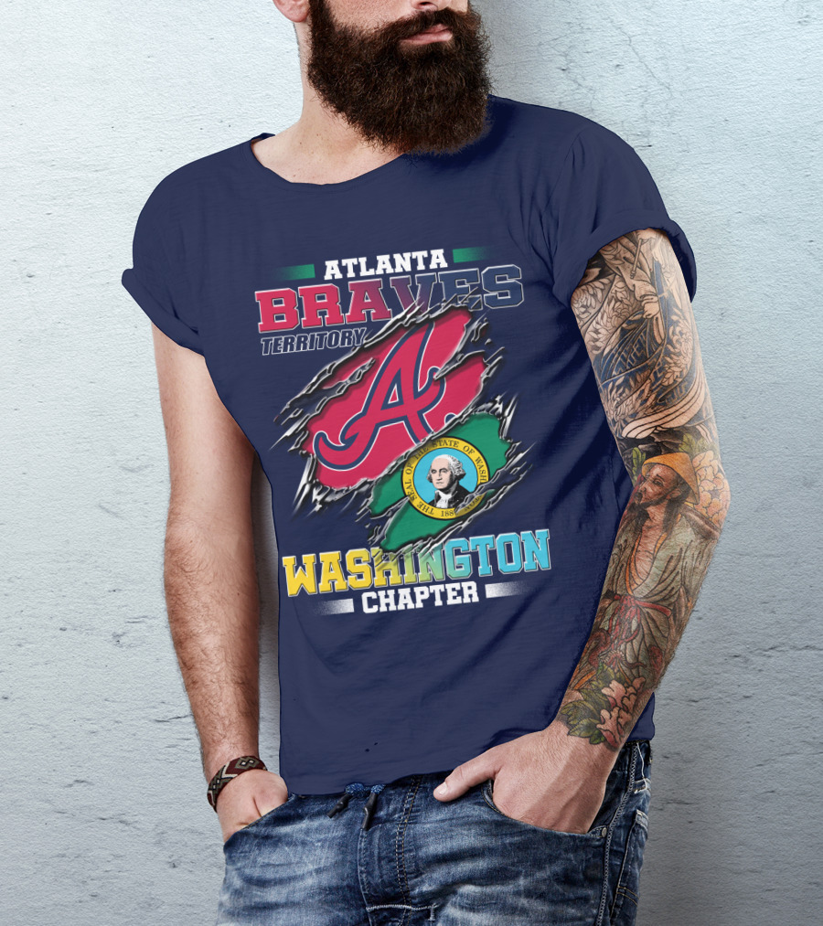 Atlanta Braves Territory Washington Chapter Seal Of The State Of Washington 1889 T-Shirt