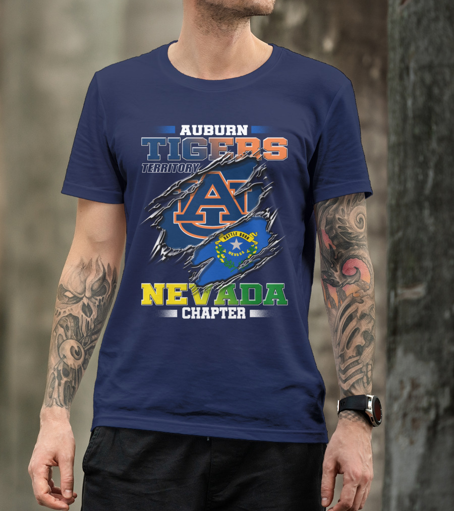 Auburn Tigers Territory Nevada Chapter Battle Born T-Shirt