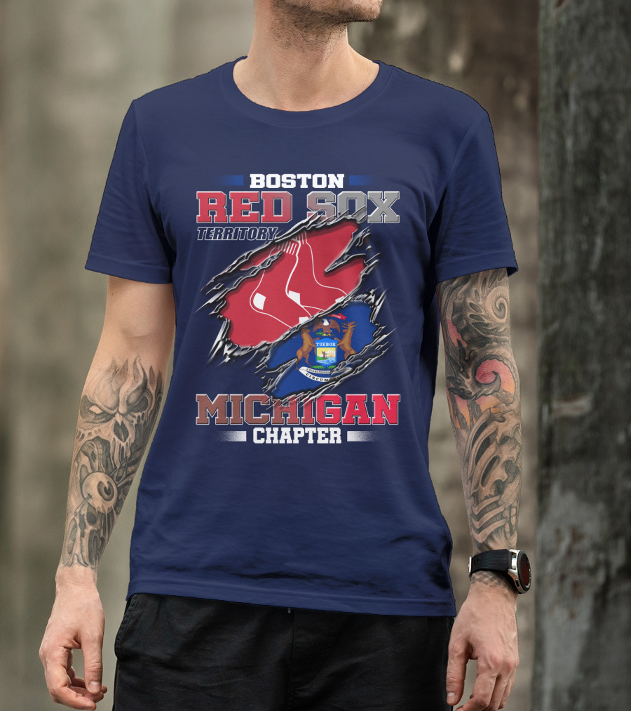 Boston Red Sox Territory Michigan Chapter T-Shirt