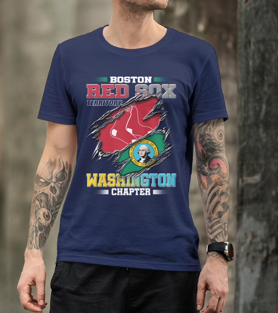 Boston Red Sox Territory Washington Chapter Seal Of The State Of Washington T-Shirt