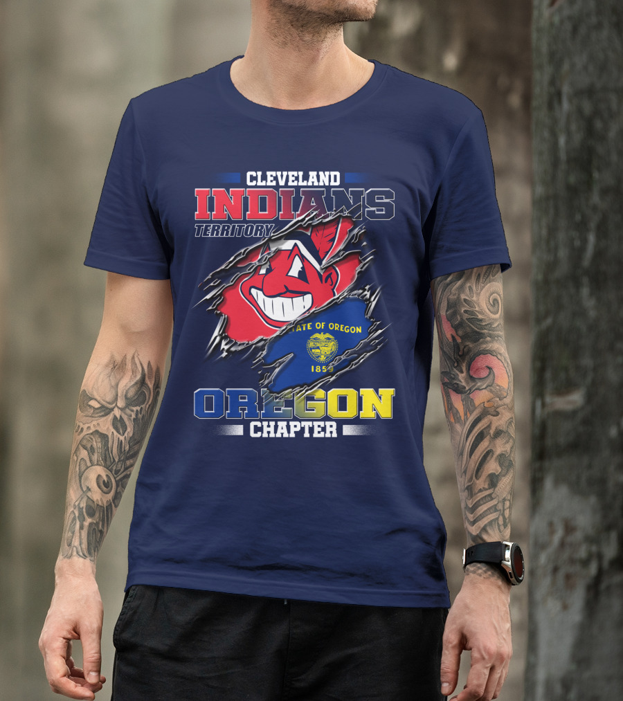 Cleveland Indians Territory Oregon Chapter State Of Oregon 1859 T-Shirt