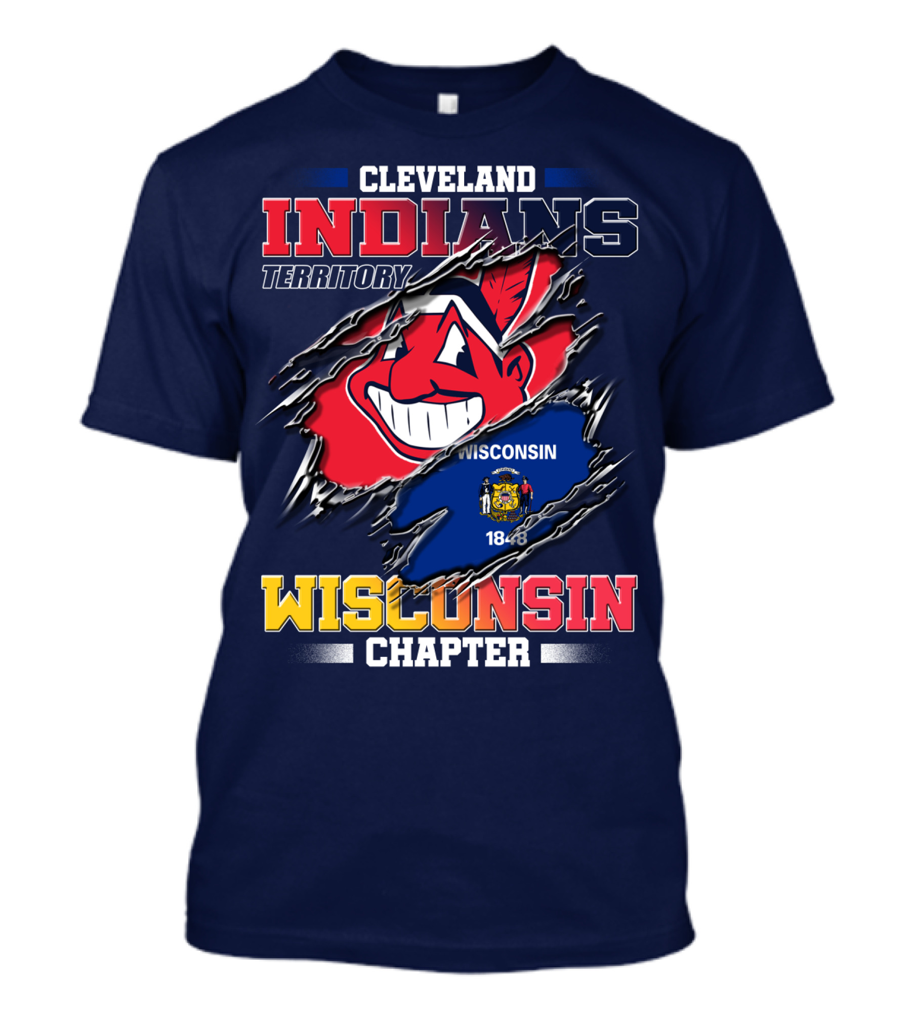 Cleveland Indians Territory Wisconsin Chapter 1848 T-Shirt