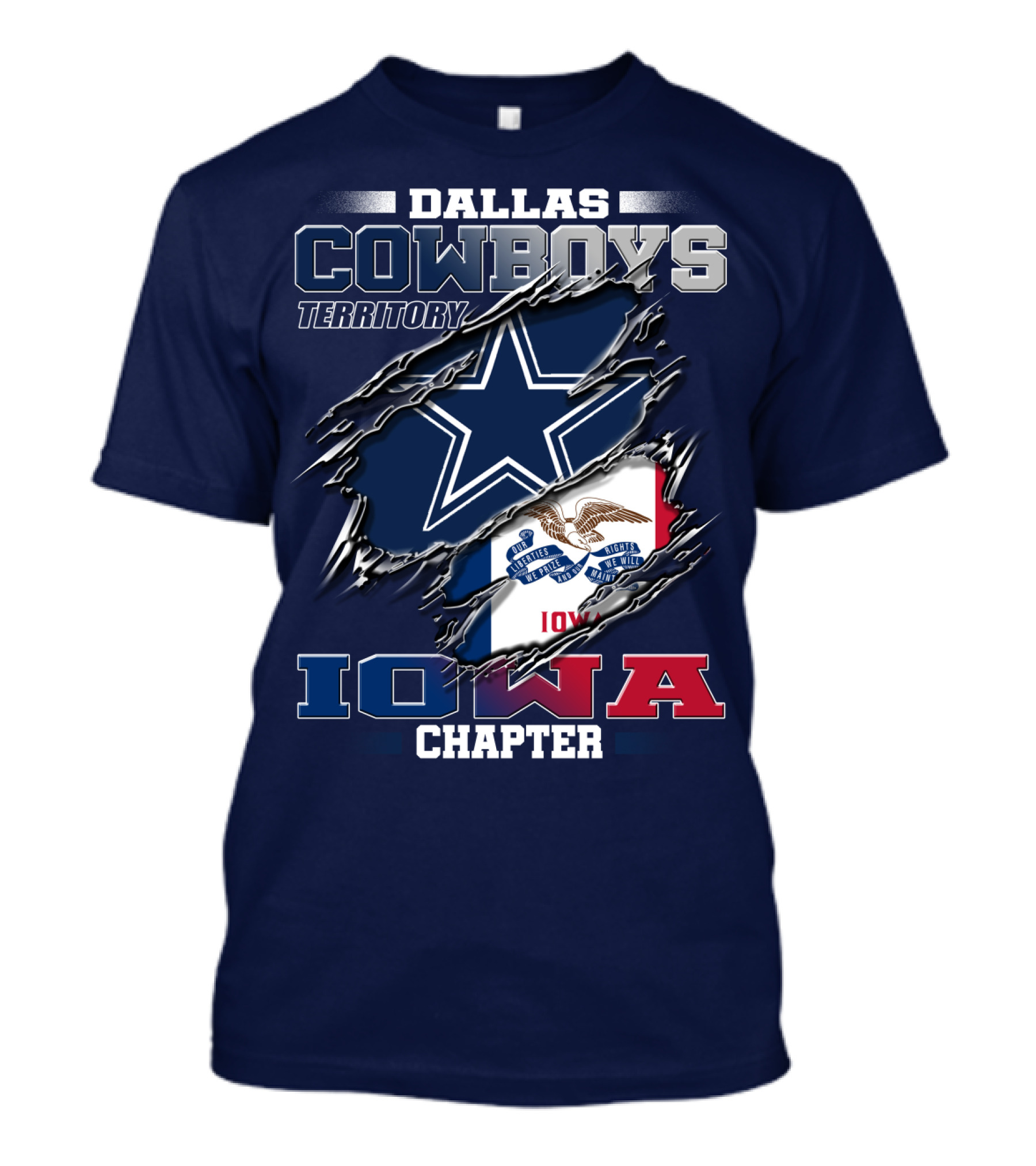 Dallas Cowboys Territory Iowa Chapter T-Shirt