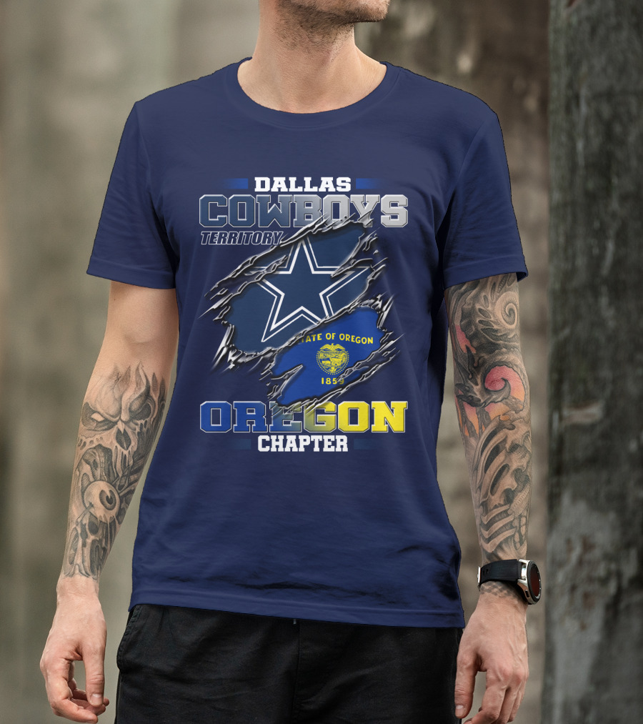 Dallas Cowboys Territory State Of Oregon Chapter 1859 T-Shirt