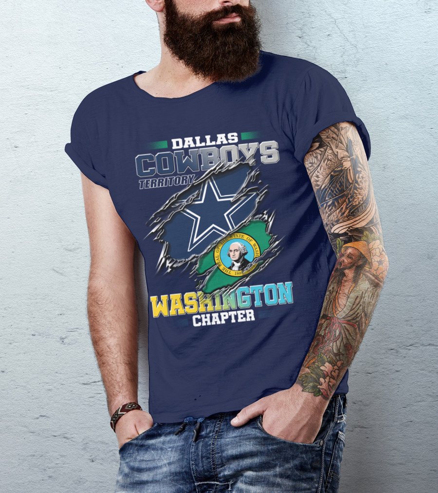 Dallas Cowboys Territory Washington Chapter Seal Of The State Of Washington T-Shirt