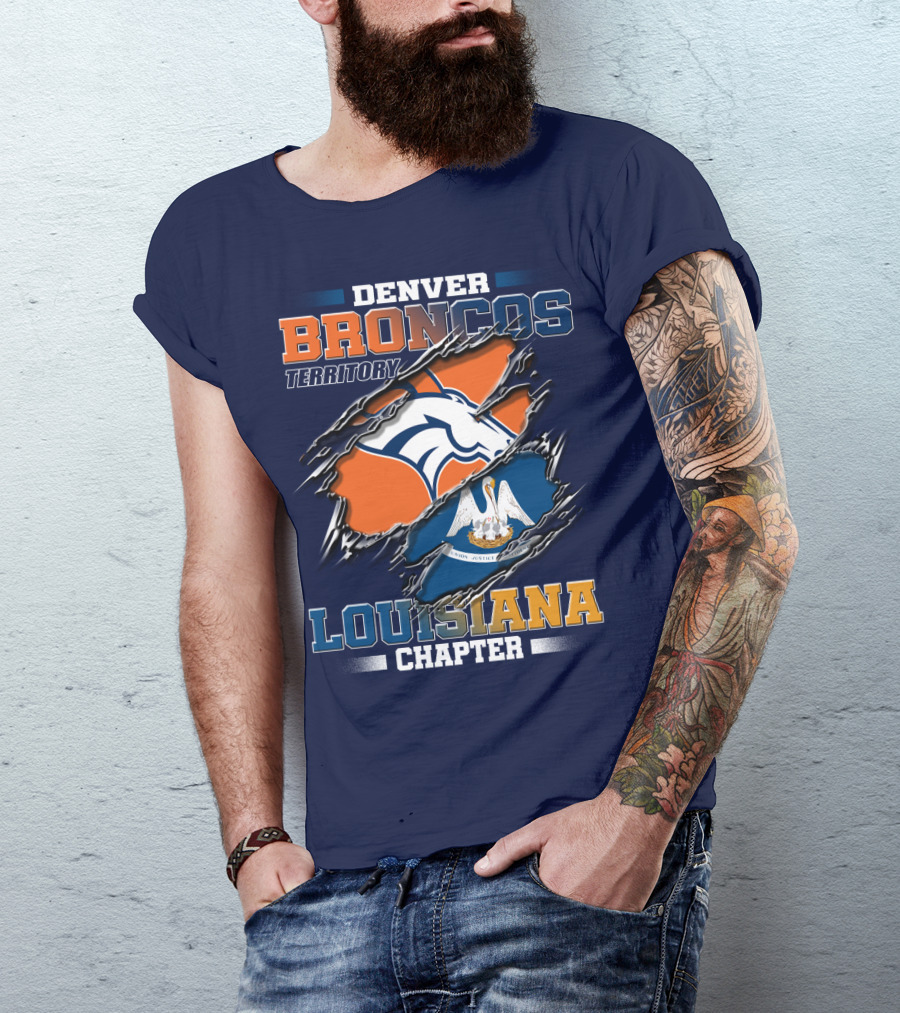 Denver Broncos Territory Louisiana Chapter T-Shirt